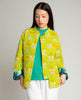 Kantha reversible jacket - Muguet Yellow / Split navy