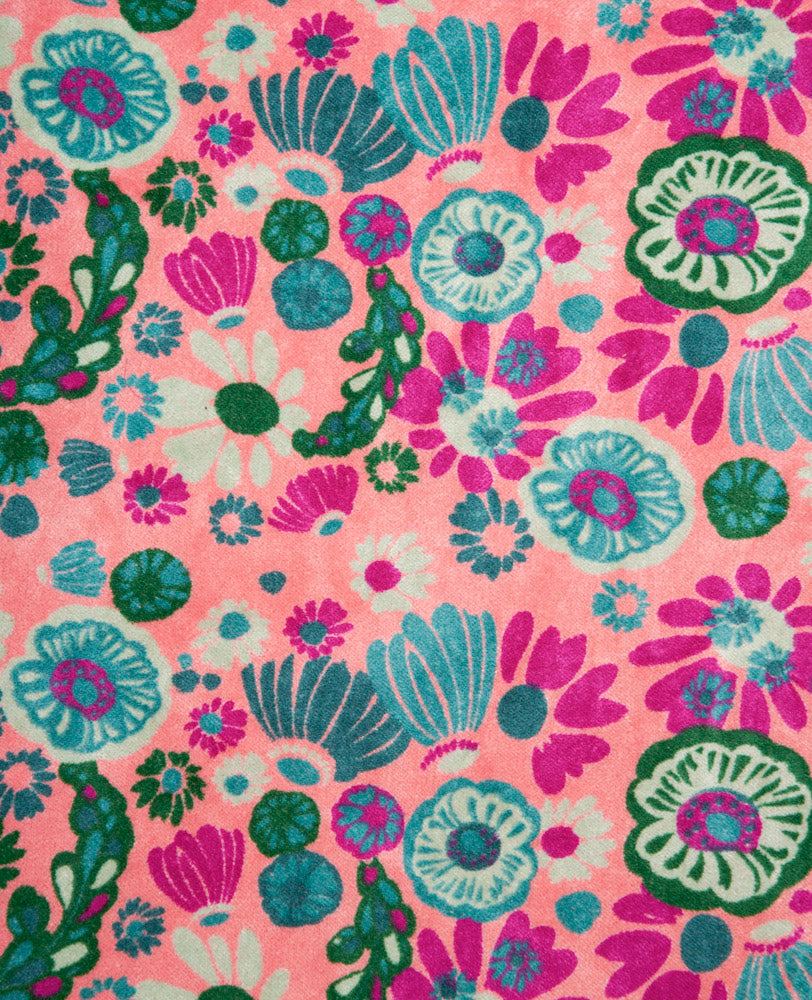 Long Kimono Velvet - Molly coral