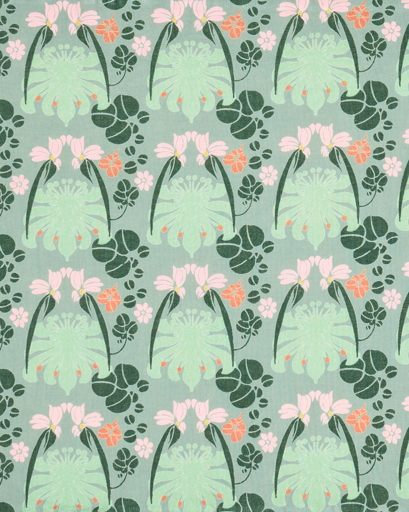 Square Scarf, William Sage Green Print