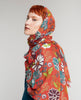 Woolen Scarf - Cosmos coral