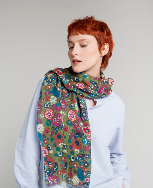 Woolen Scarf - Molly green