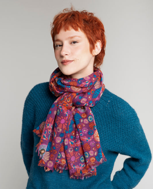 Woolen Scarf - Molly burgundy