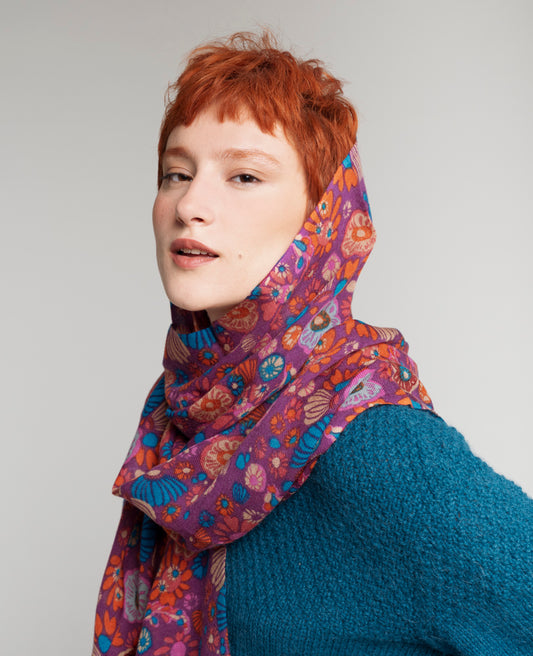 Woolen Scarf - Molly burgundy