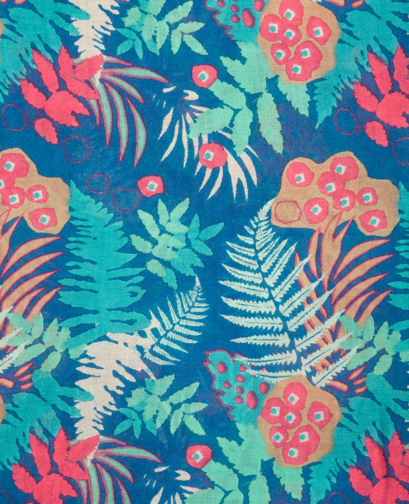 Woolen Square Scarf - Fern blue