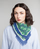 Woolen Square Scarf - Malaca blue