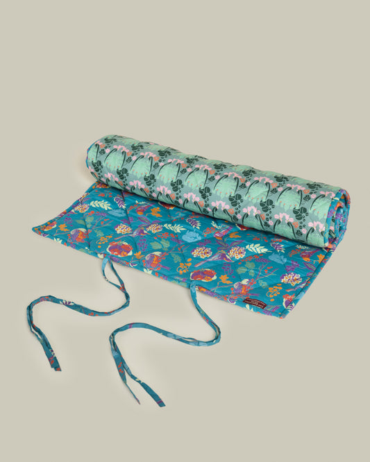 Yoga Mat - William sage green / Poppy fig