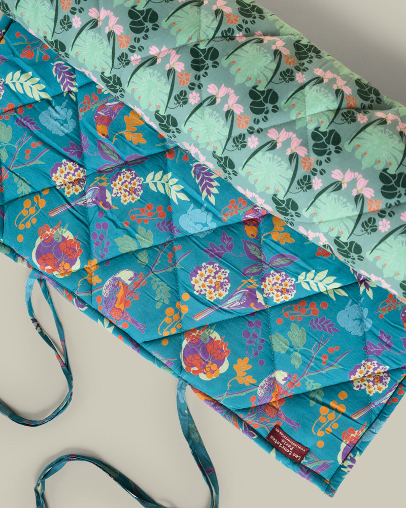 Yoga Mat - William sage green / Poppy fig
