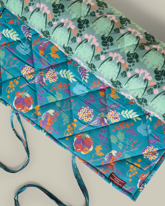 Yoga Mat - William sage green / Poppy fig
